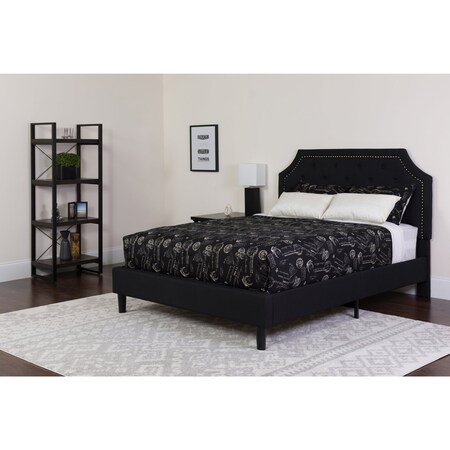 Flash Furniture Full Platform Bed Set, Black SL-BMF-6-GG